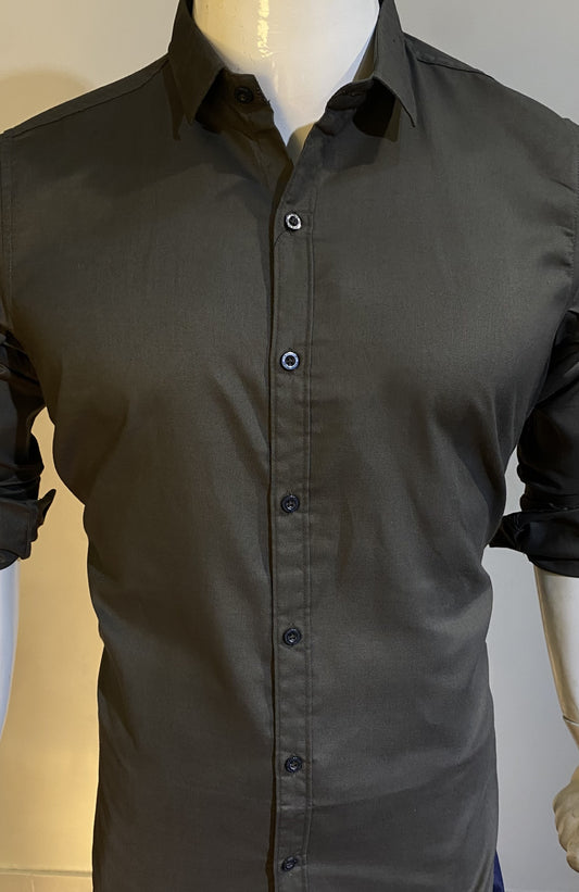 Classic Elegance Our Dark Grey Long Sleeve Shirt For Men