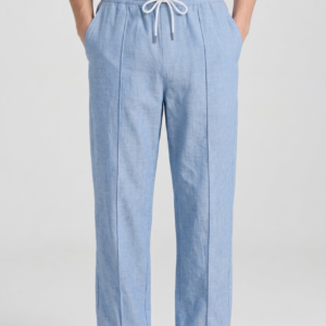 Alternative view of Men's Sky Blue Baggy Fit Trouser Drawstring Cotton Pants