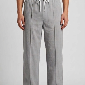 Alternative view of Men's Grey Oxford Linen Trouser