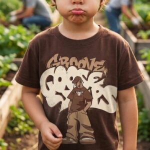 Groove Gang Graphic Tee – Brown