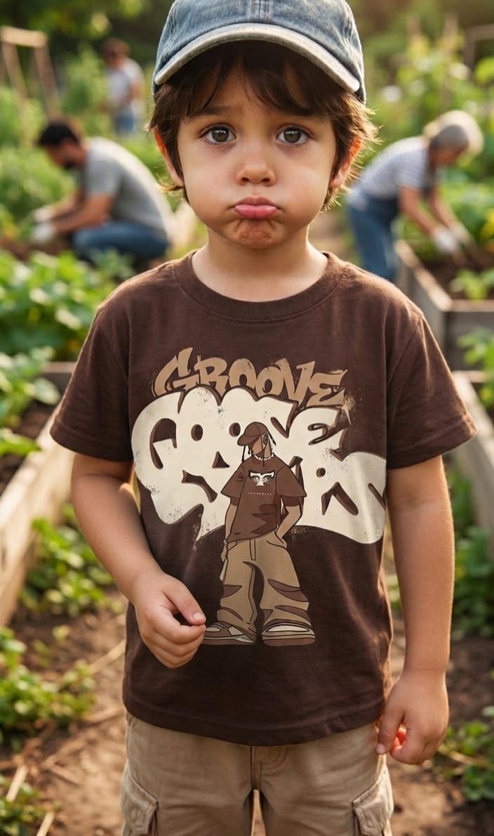 Groove Gang Graphic Tee โ Brown