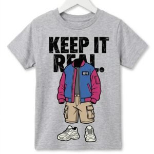 Keep It Real" Urban Streetwear Graphic Kids T-Shirt