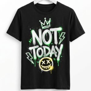 Not Today" Graffiti Print Kids T-Shirt