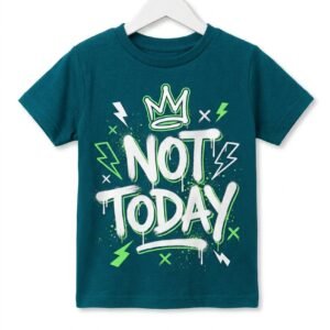 Not Today" Graffiti Print Kids T-Shirt