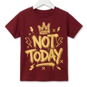 Not Today" Graffiti Print Kids T-Shirt